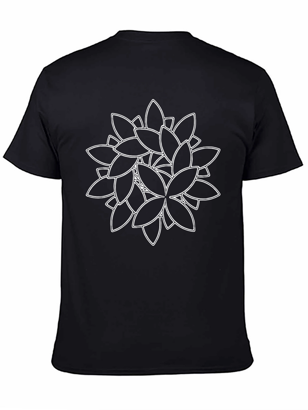 Modern Floral Graphic Tee - Black
