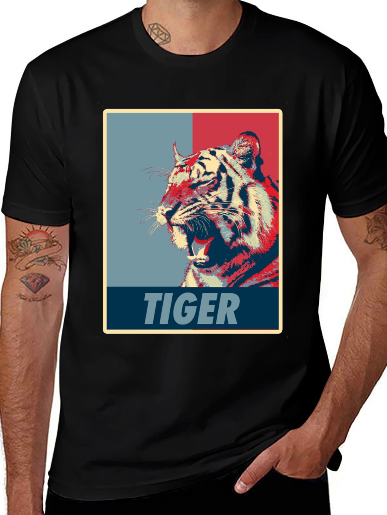 Tiger Graphic Tee - Bold Animal Print Shirt