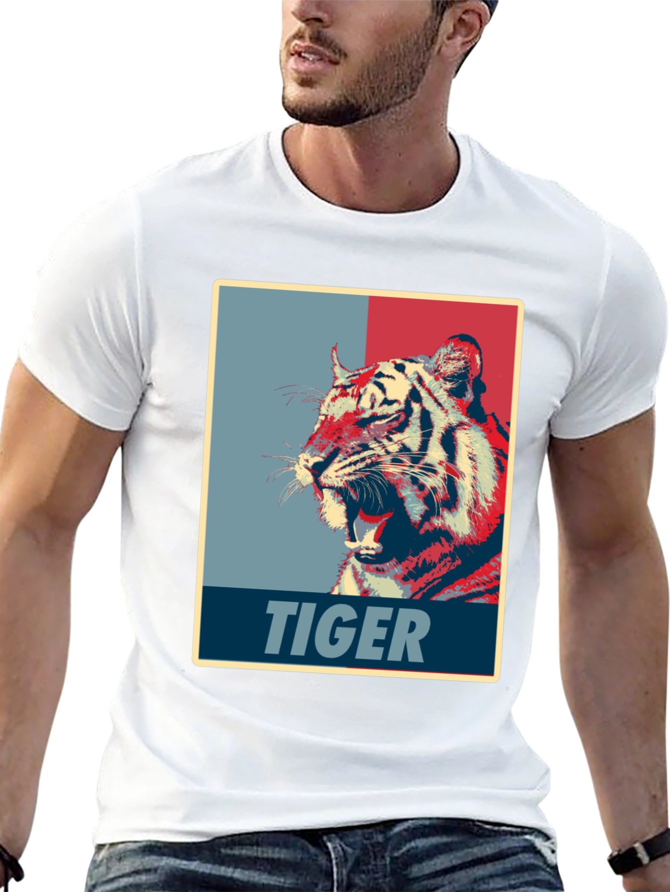 Tiger Graphic Tee - Bold Animal Print Shirt
