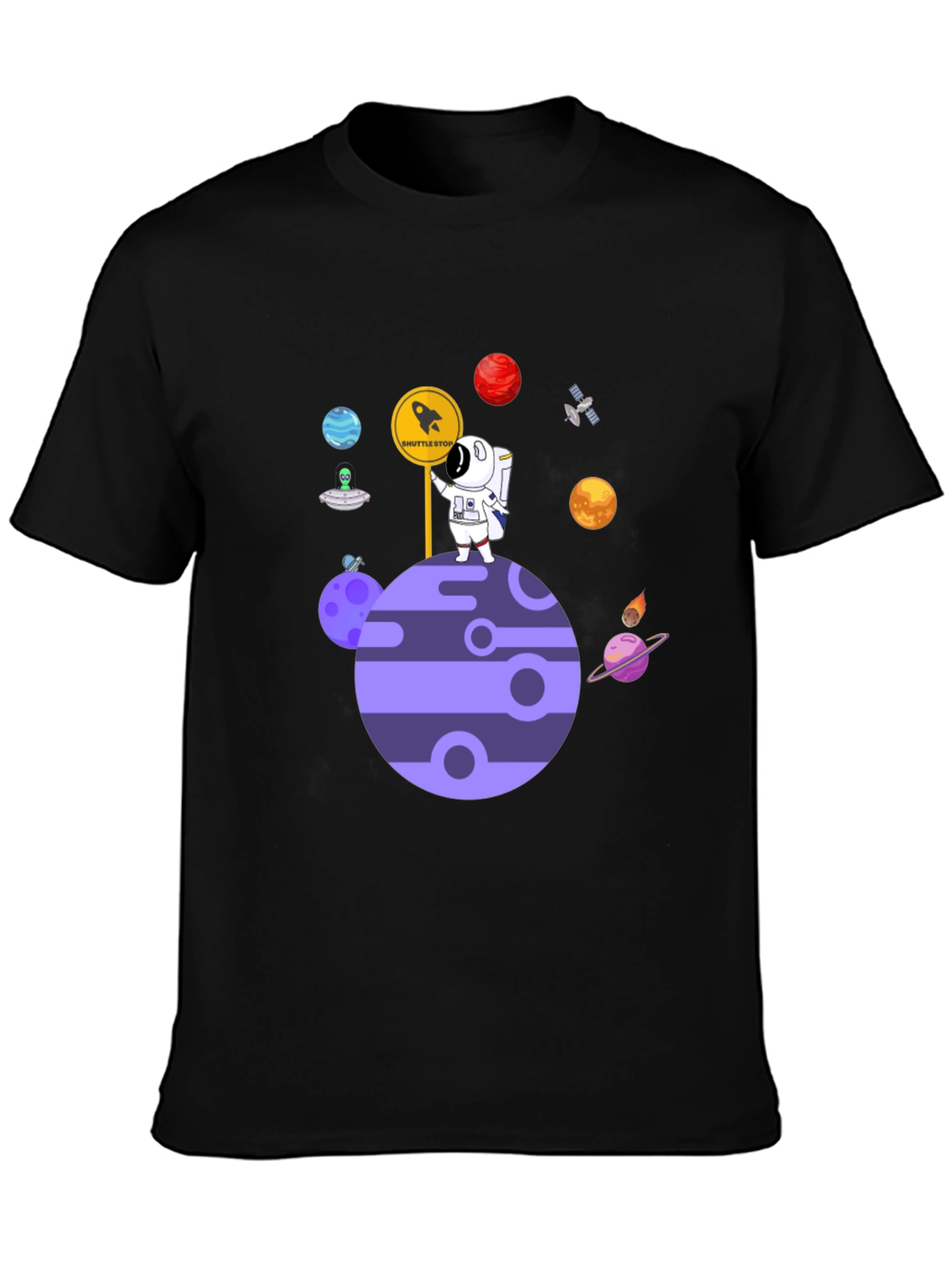 Astronaut Planet Shuttle Stop T-Shirt
