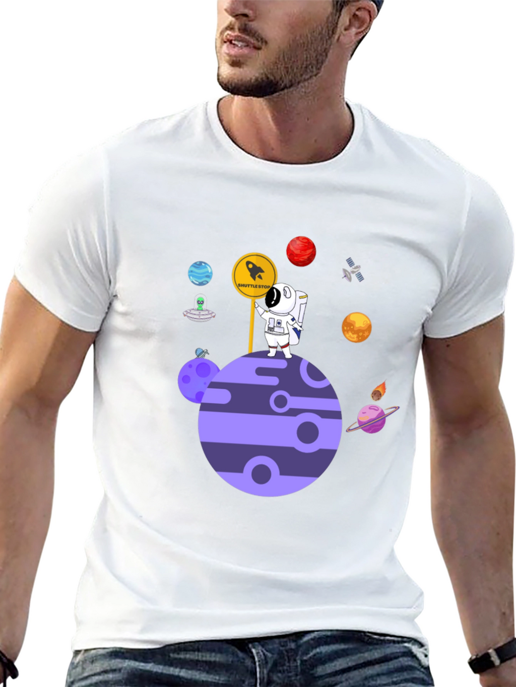 Astronaut Planet Shuttle Stop T-Shirt