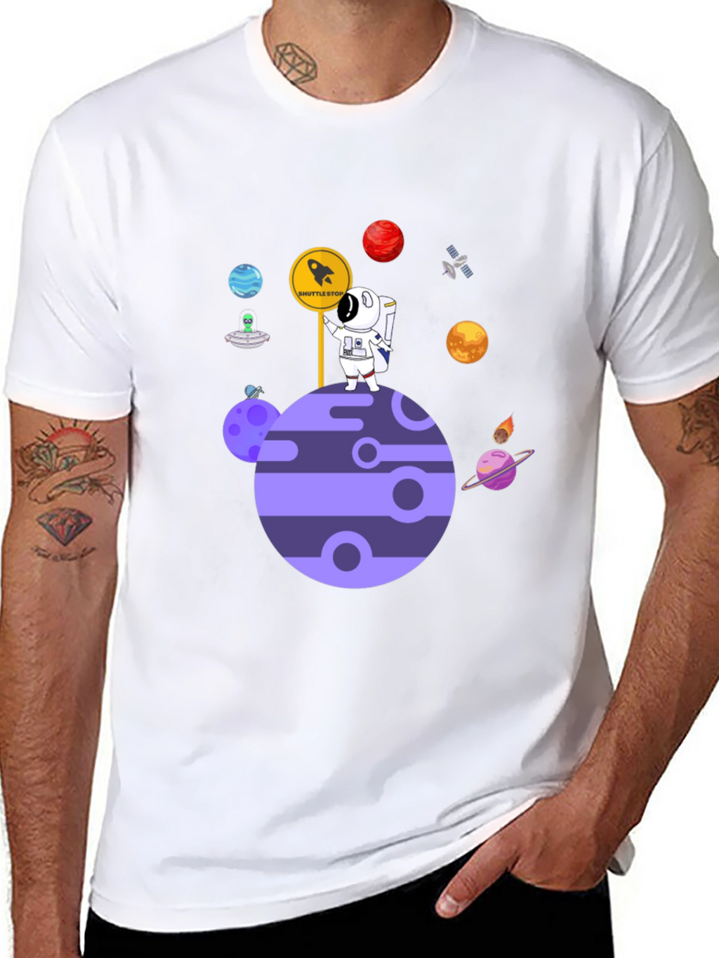 Astronaut Planet Shuttle Stop T-Shirt