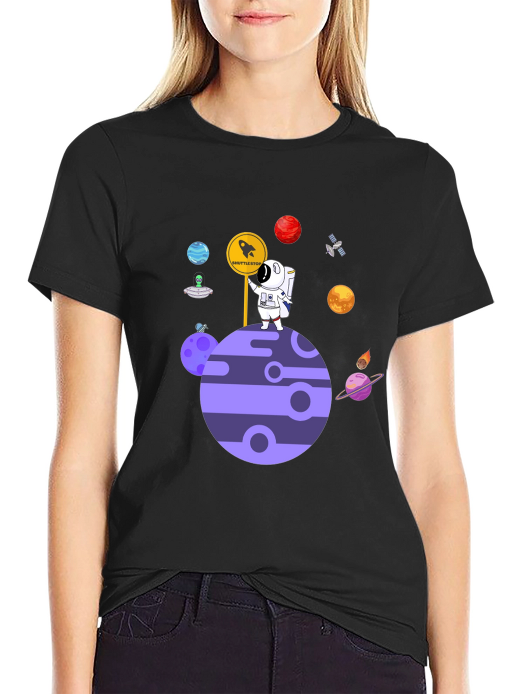 Astronaut Planet Shuttle Stop T-Shirt
