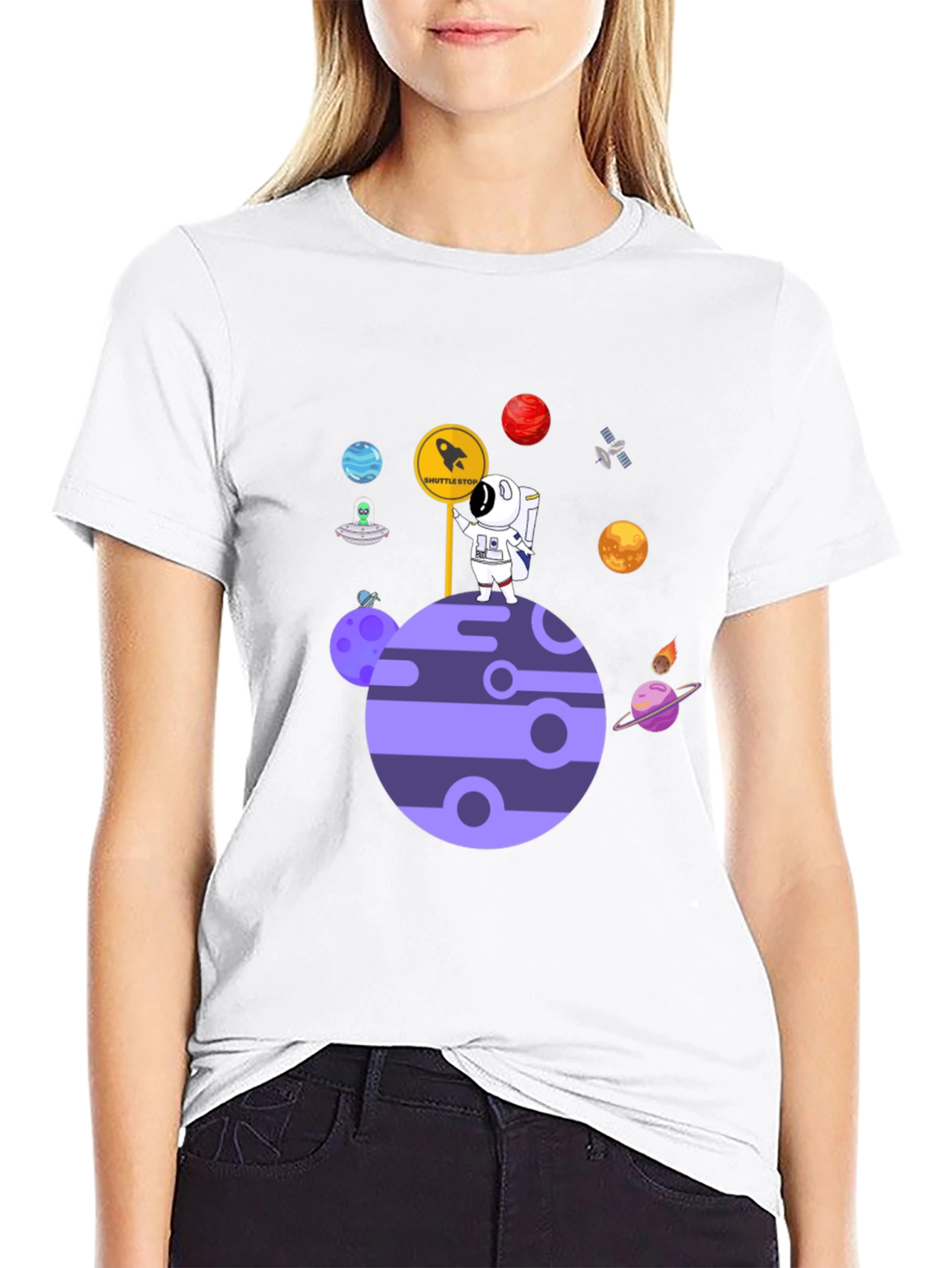 Astronaut Planet Shuttle Stop T-Shirt