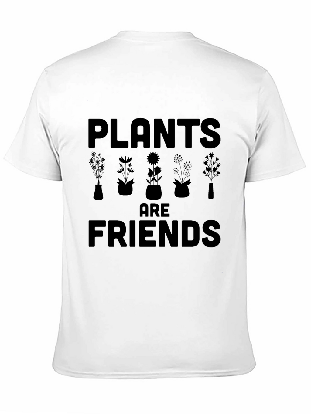 Plants are Friends Black Graphic T-Shirt
