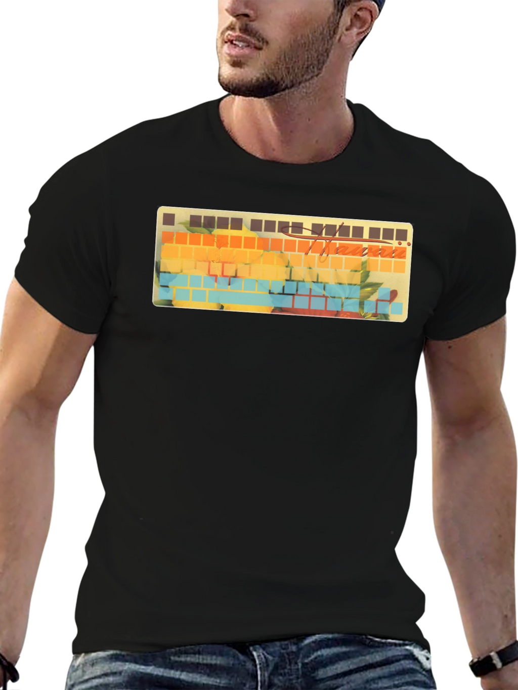 Hawaii Keyboard T-Shirt - Tropical Keycaps Style Tee