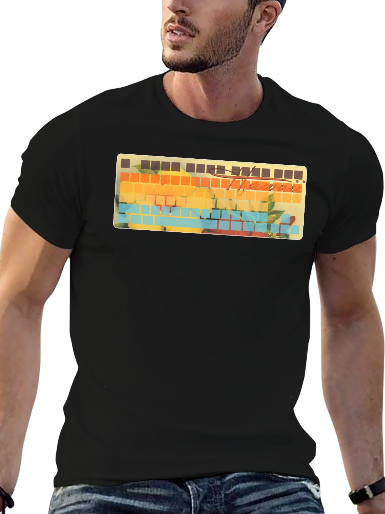 Hawaii Keyboard T-Shirt - Tropical Keycaps Style Tee