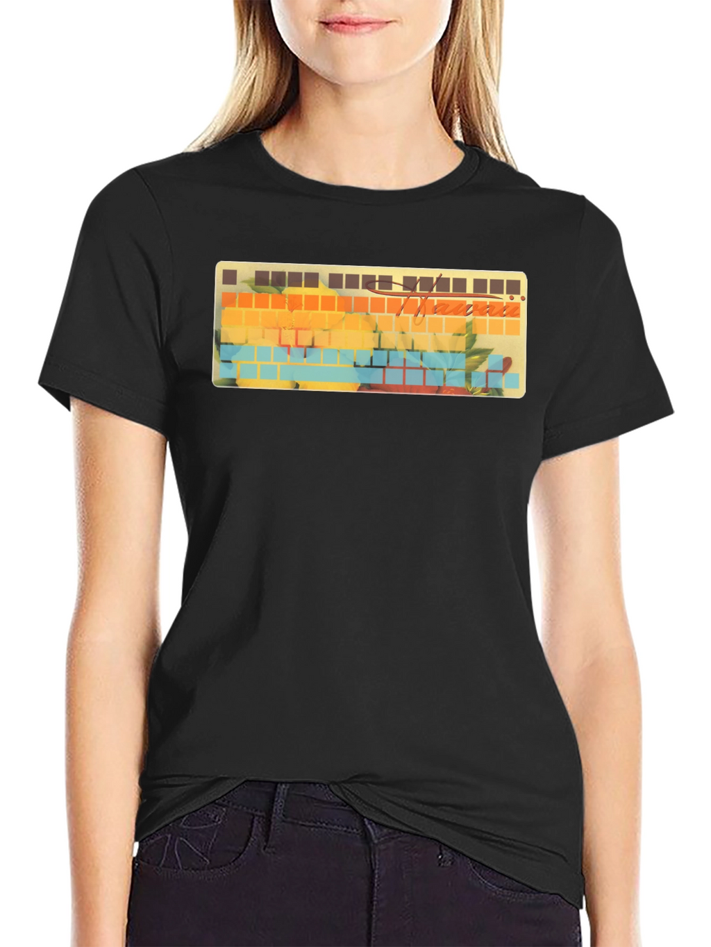Hawaii Keyboard T-Shirt - Tropical Keycaps Style Tee