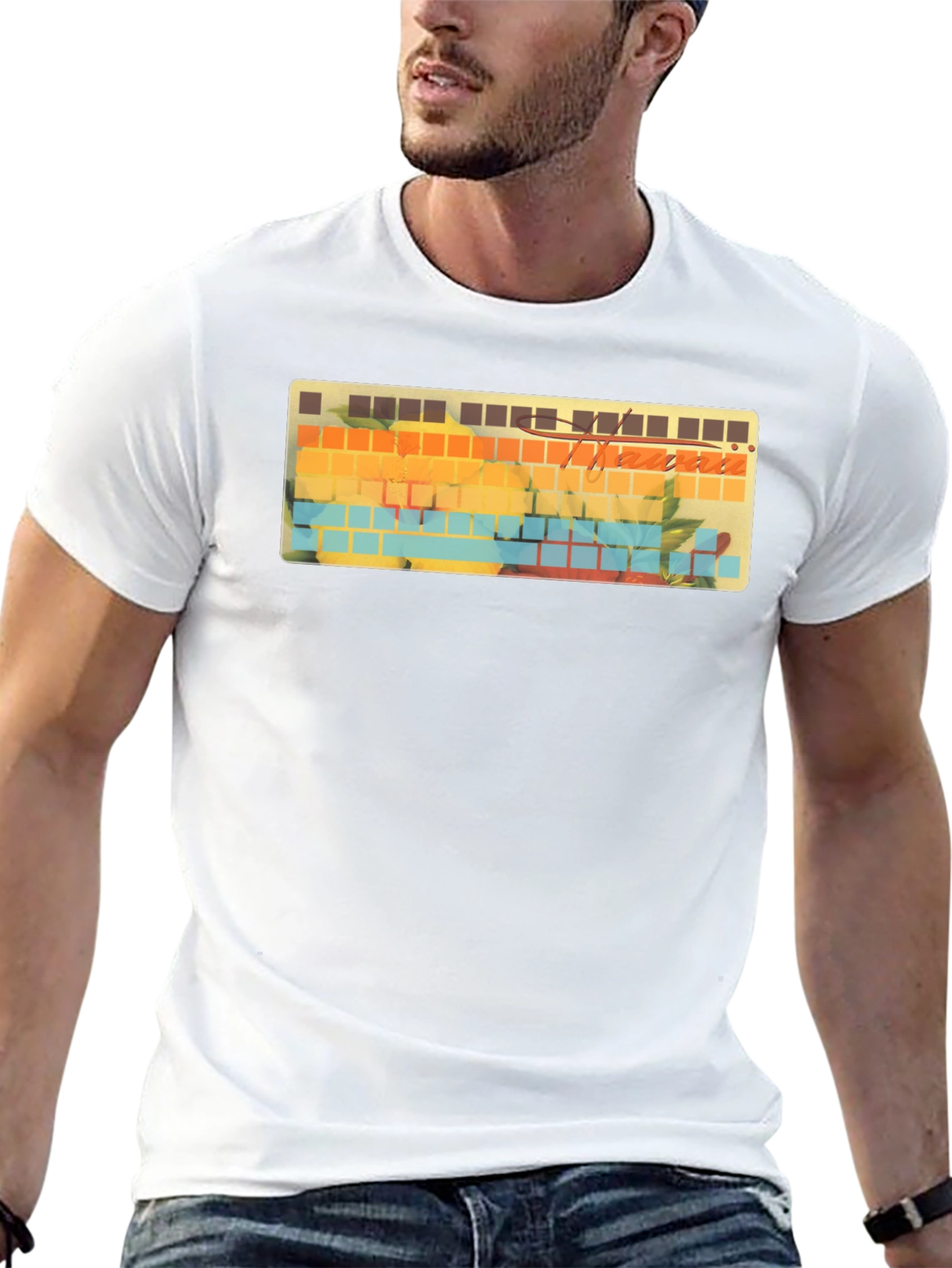 Hawaii Keyboard T-Shirt - Tropical Keycaps Style Tee