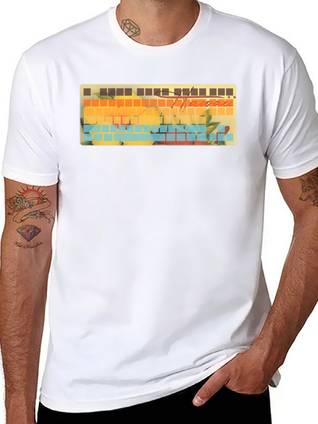 Hawaii Keyboard T-Shirt - Tropical Keycaps Style Tee