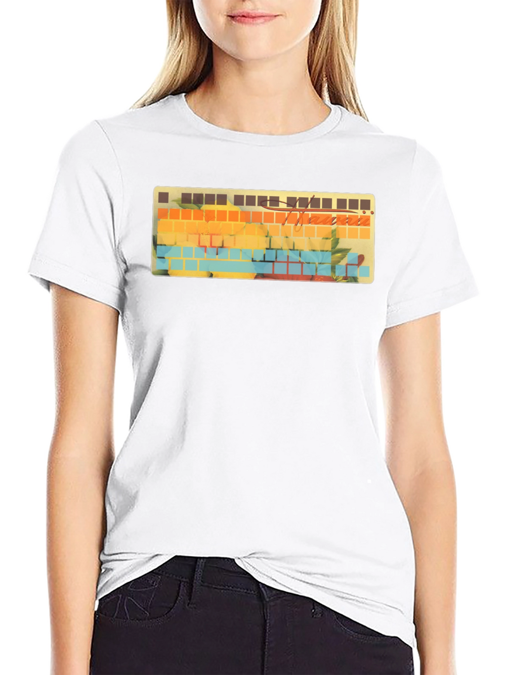 Hawaii Keyboard T-Shirt - Tropical Keycaps Style Tee