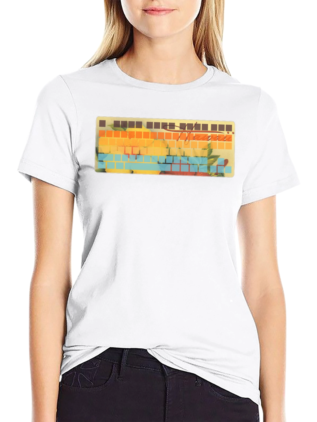 Hawaii Keyboard T-Shirt - Tropical Keycaps Style Tee