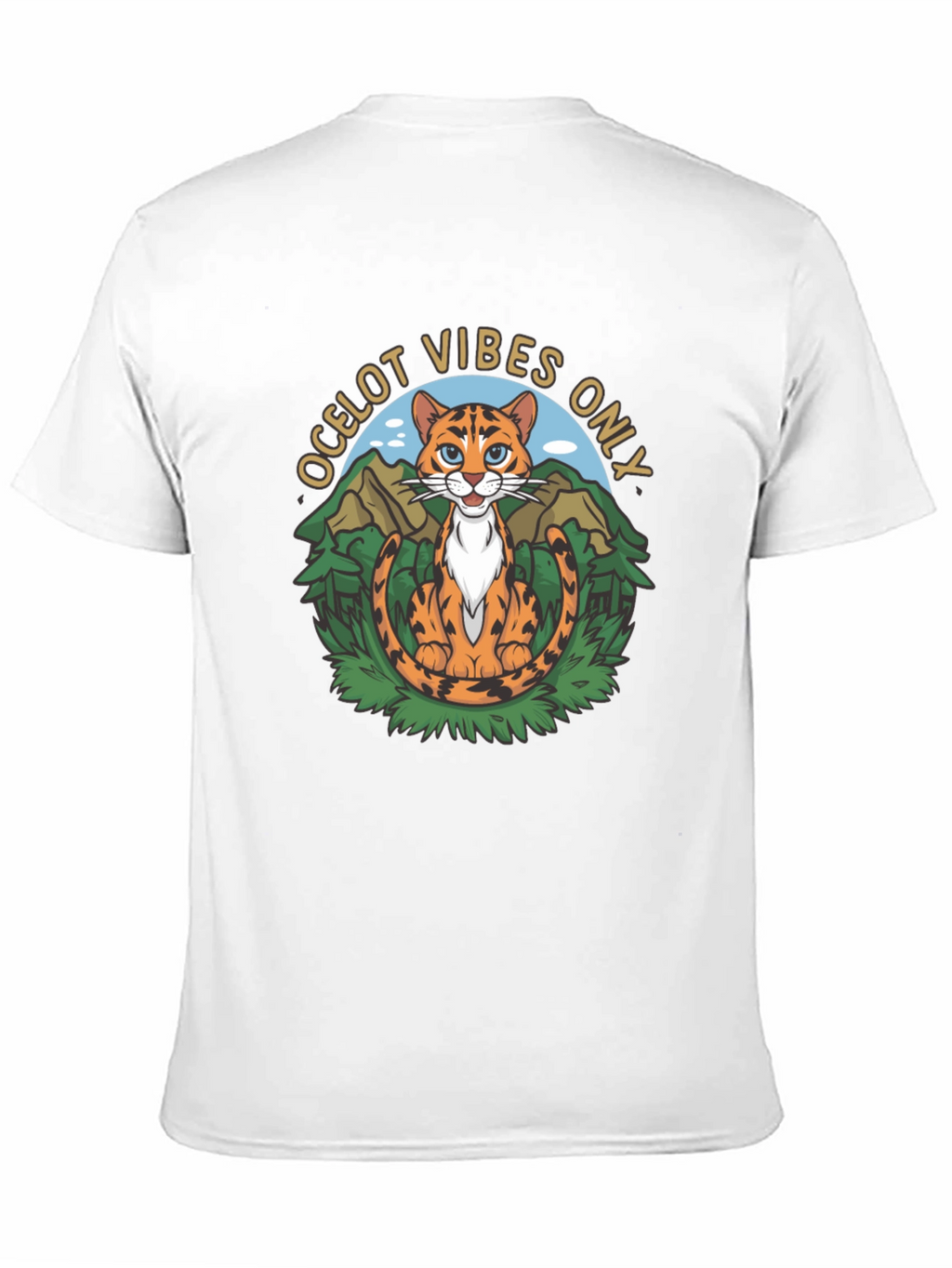 Ocelot Vibes Graphic Tee - Cool Cat T-Shirt