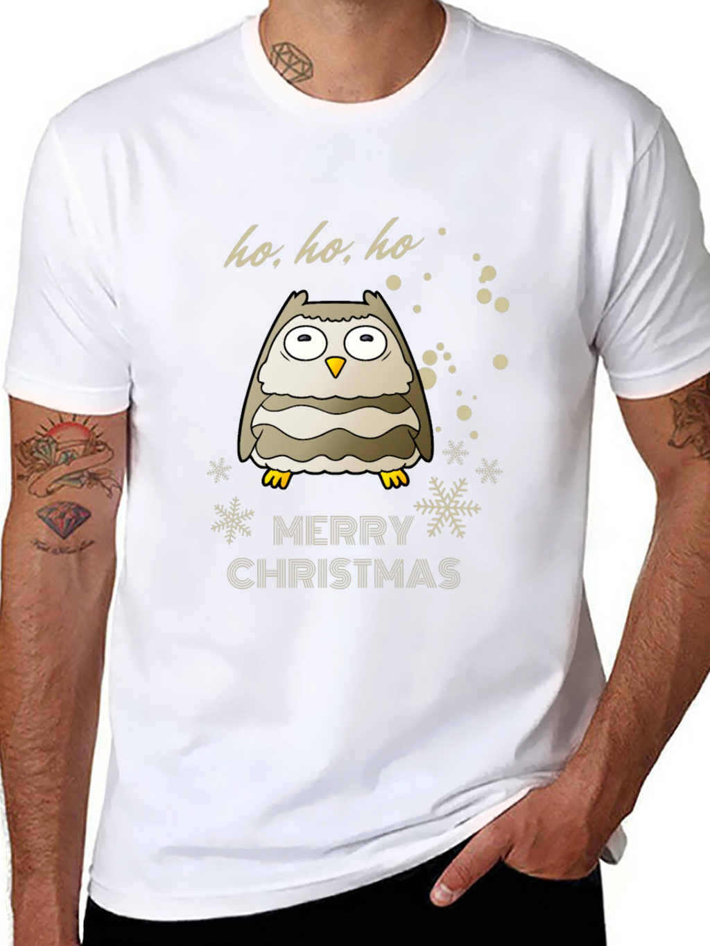 Festive Owl Christmas T-Shirt