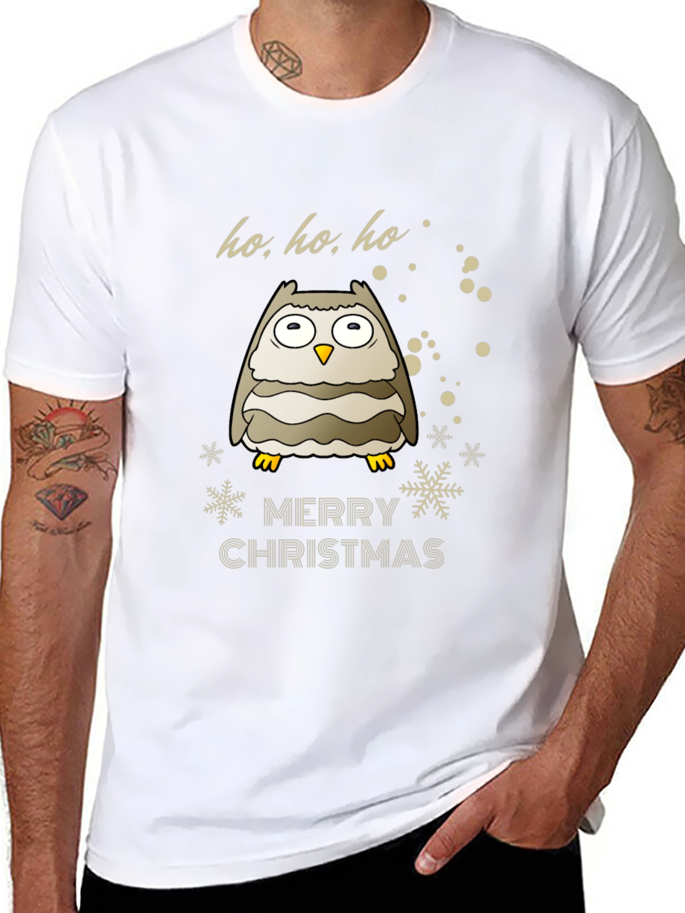 Festive Owl Christmas T-Shirt