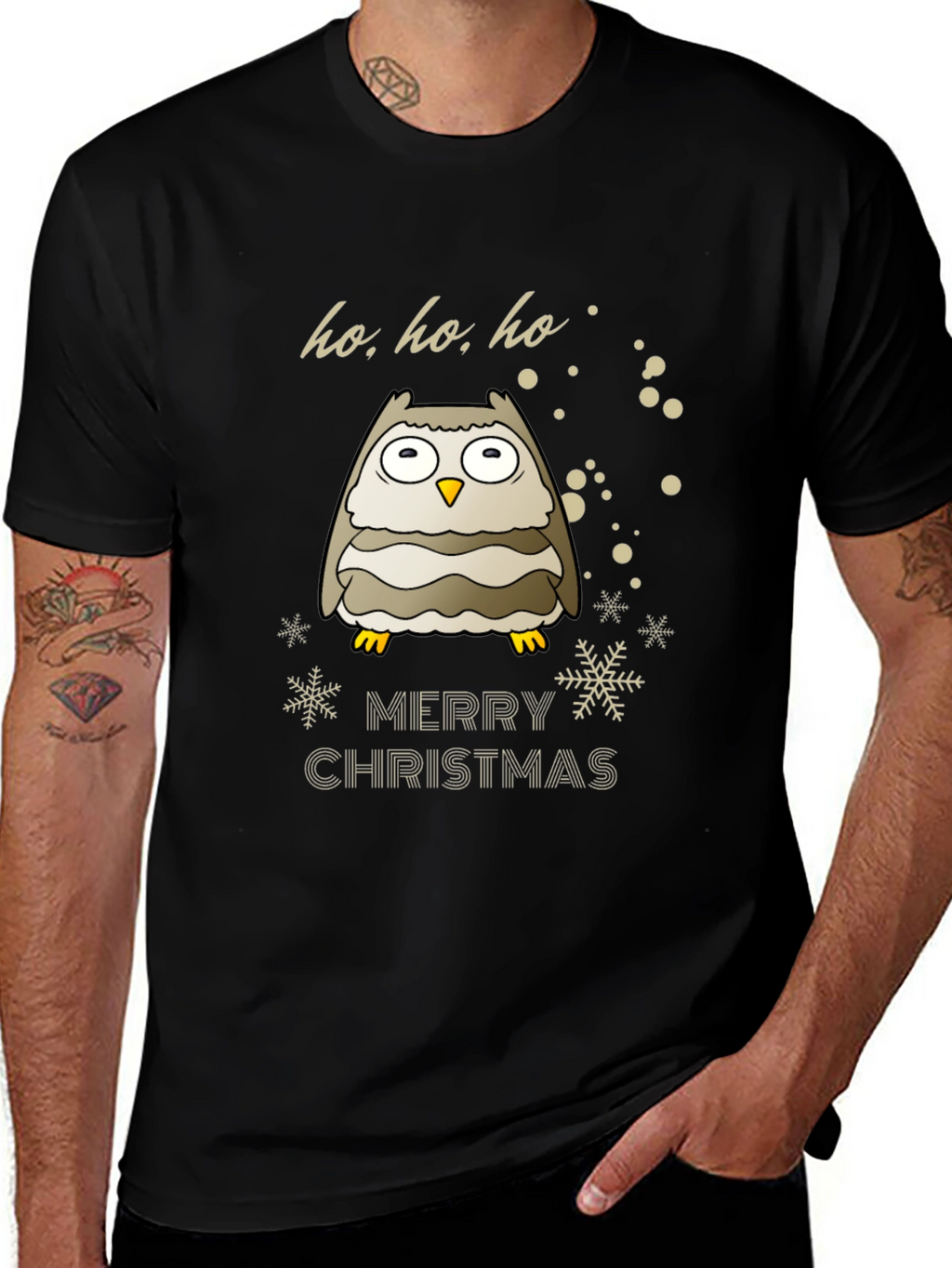 Festive Owl Christmas T-Shirt