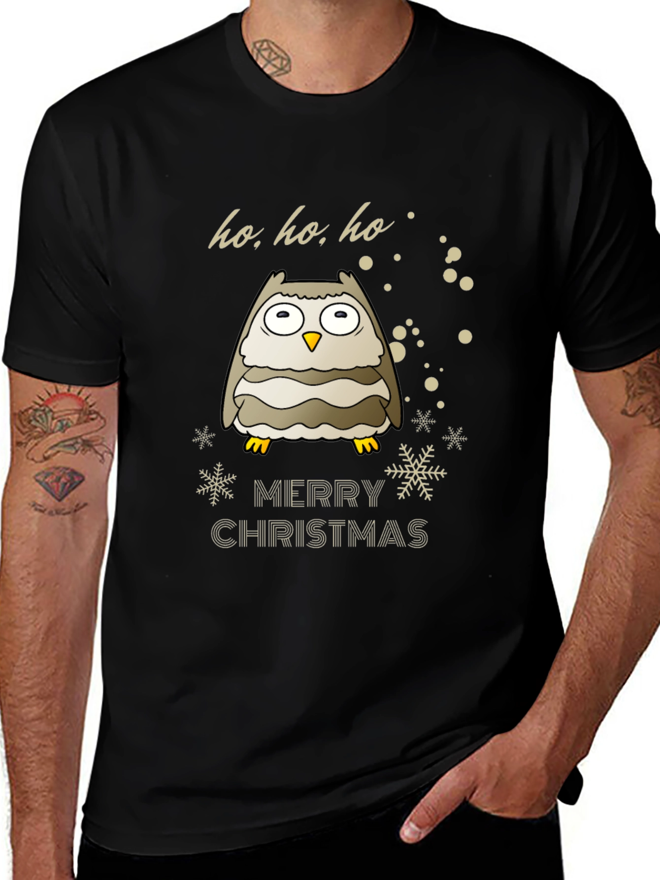 Festive Owl Christmas T-Shirt