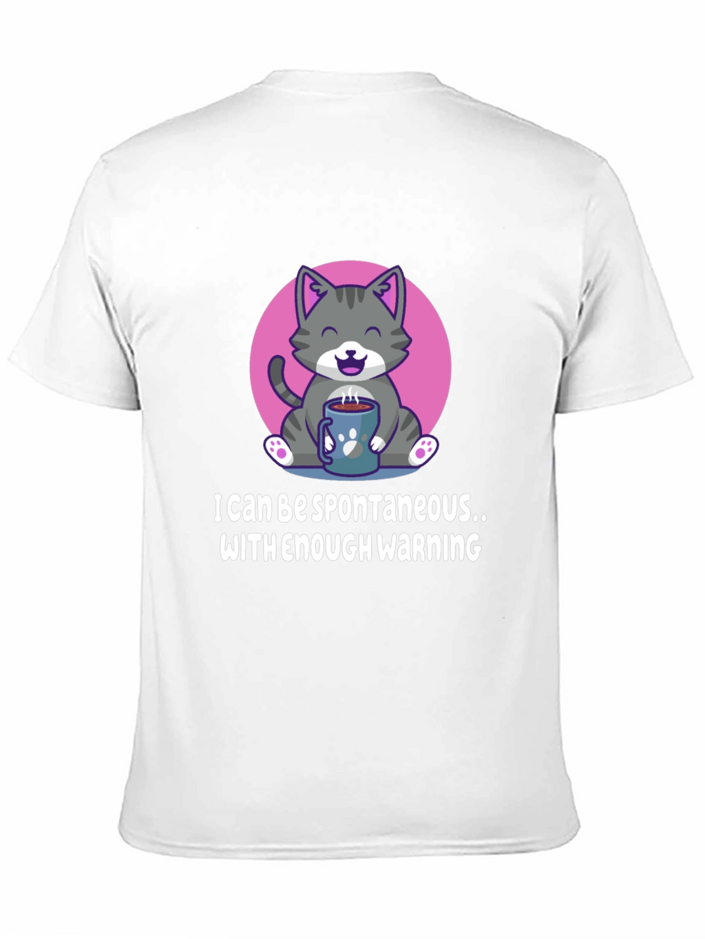 Funny Cat Coffee T-Shirt - Spontaneous with Warning