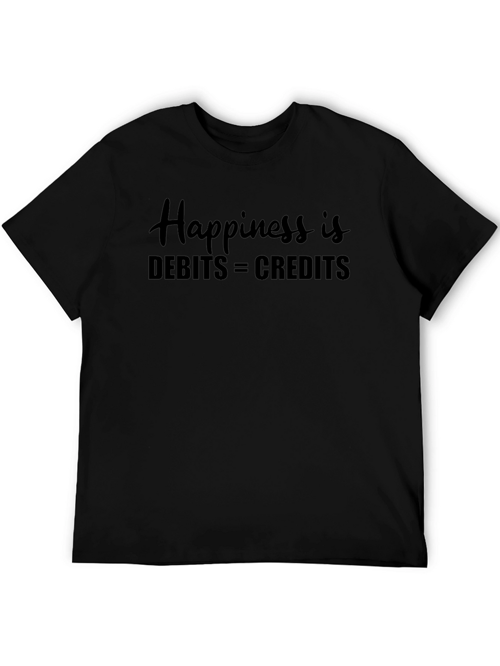 Happiness is Debits = Credits - Accounting T-Shirt