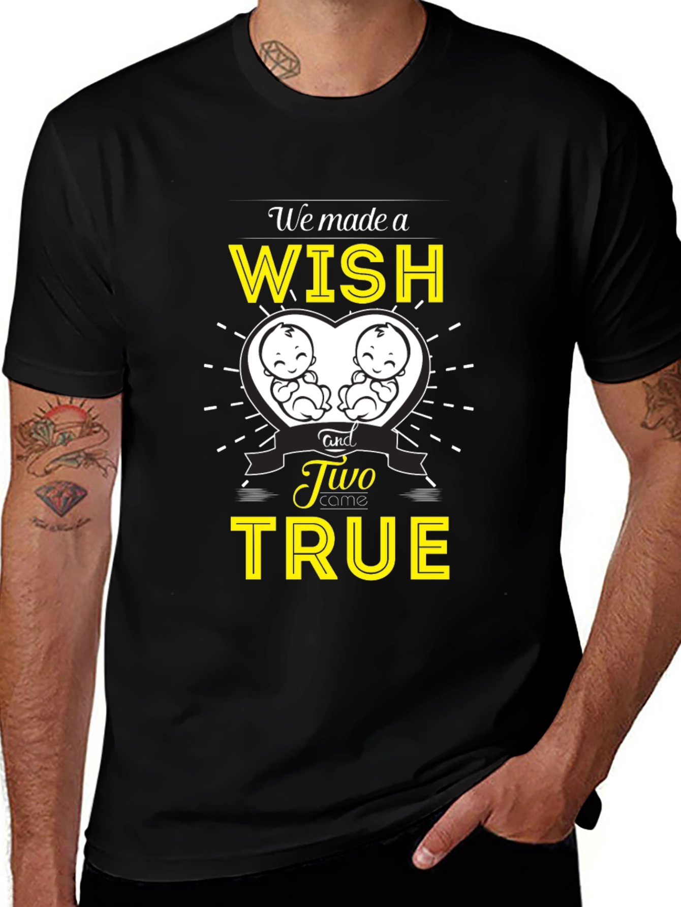 Twins Pregnancy Announcement T-Shirt - Wish Come True!