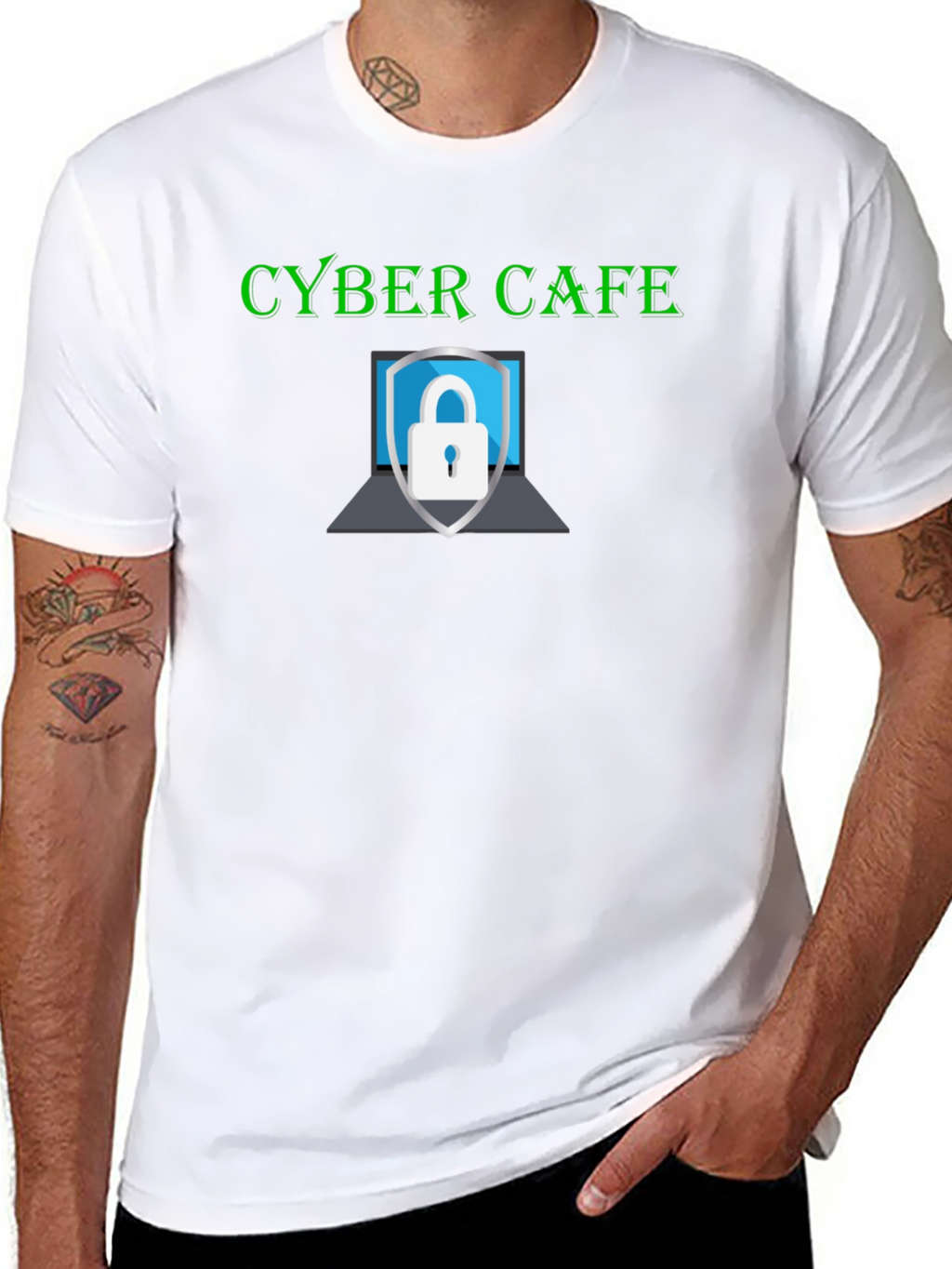 Cyber Cafe Security T-Shirt - Stylish Protection
