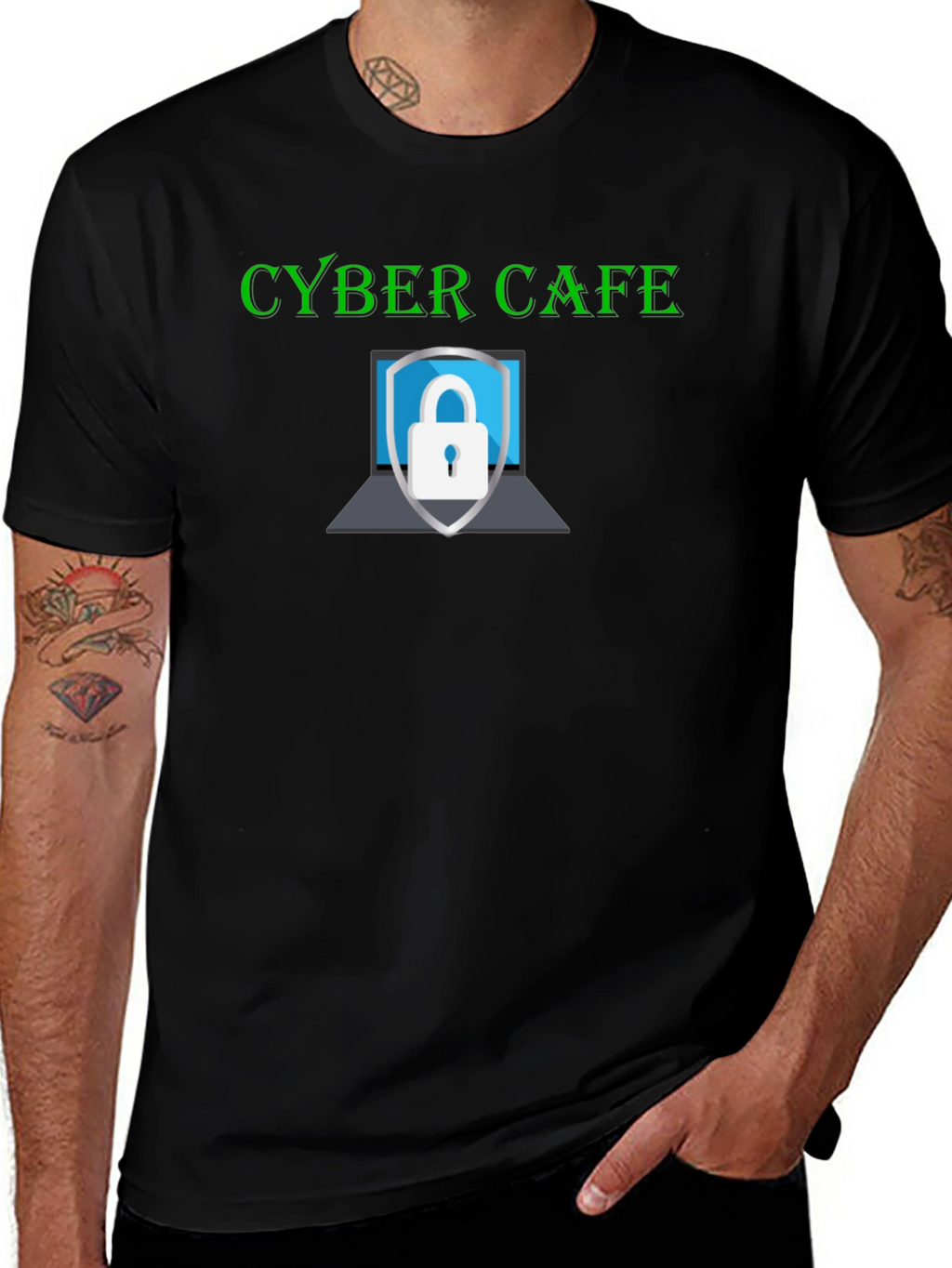Cyber Cafe Security T-Shirt - Stylish Protection