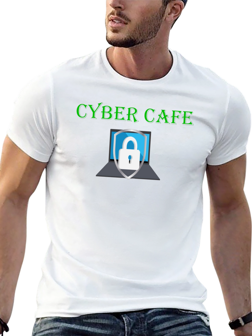 Cyber Cafe Security T-Shirt - Stylish Protection