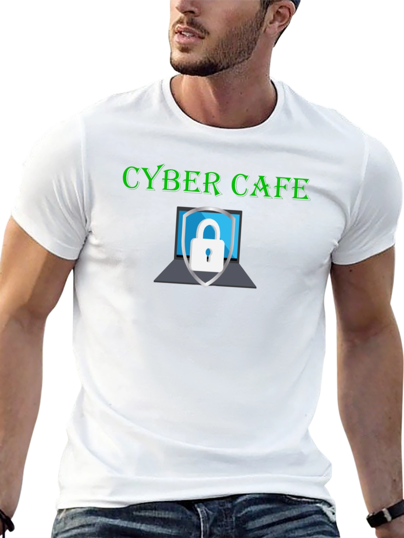 Cyber Cafe Security T-Shirt - Stylish Protection