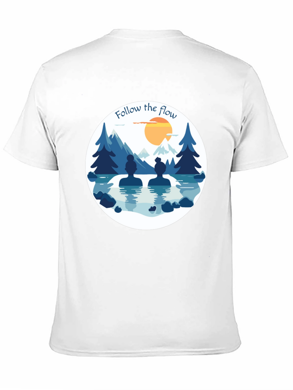 Follow the Flow T-Shirt - Relaxing Spa Design