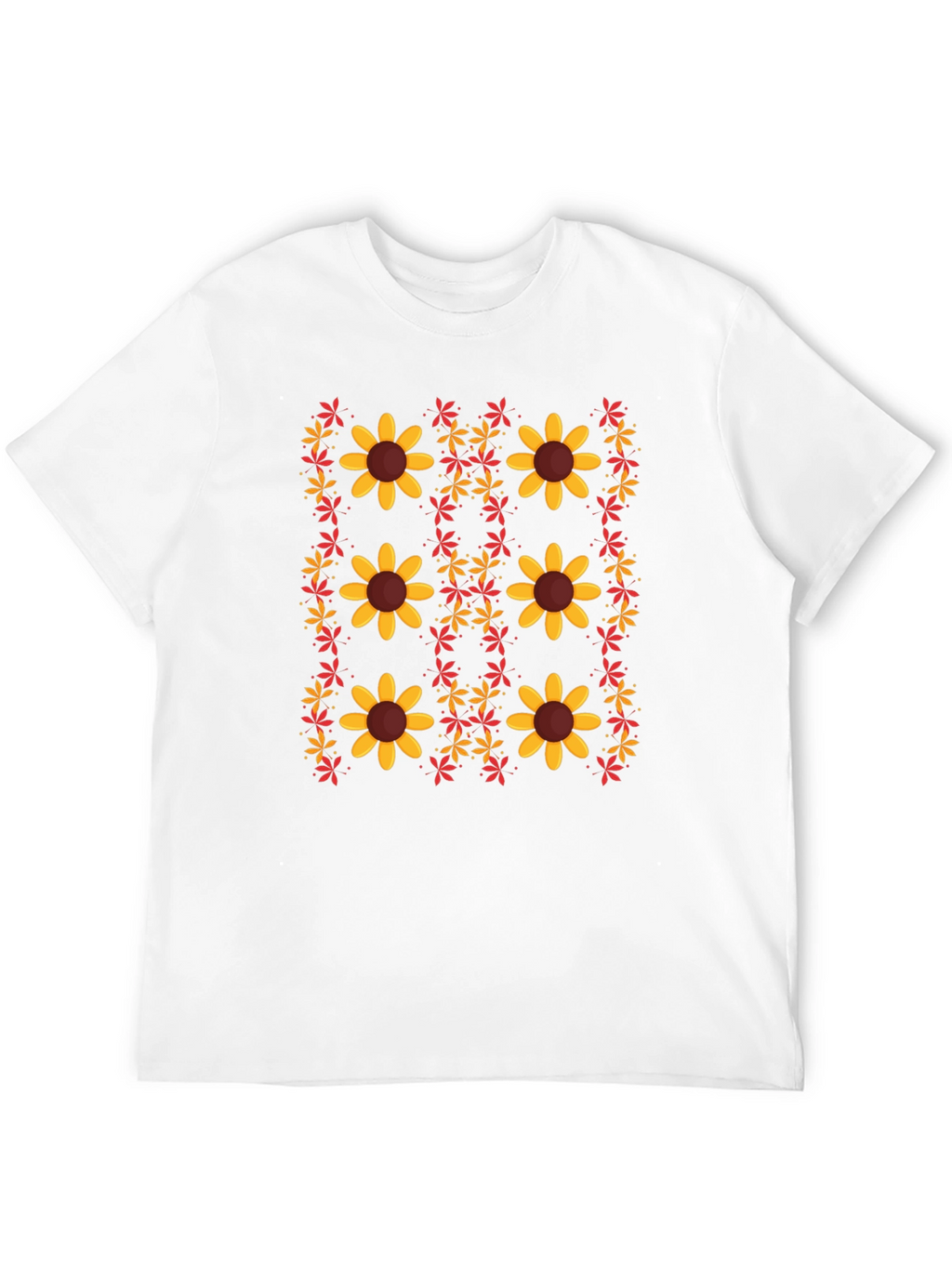 Floral Print Crew Neck T-Shirt