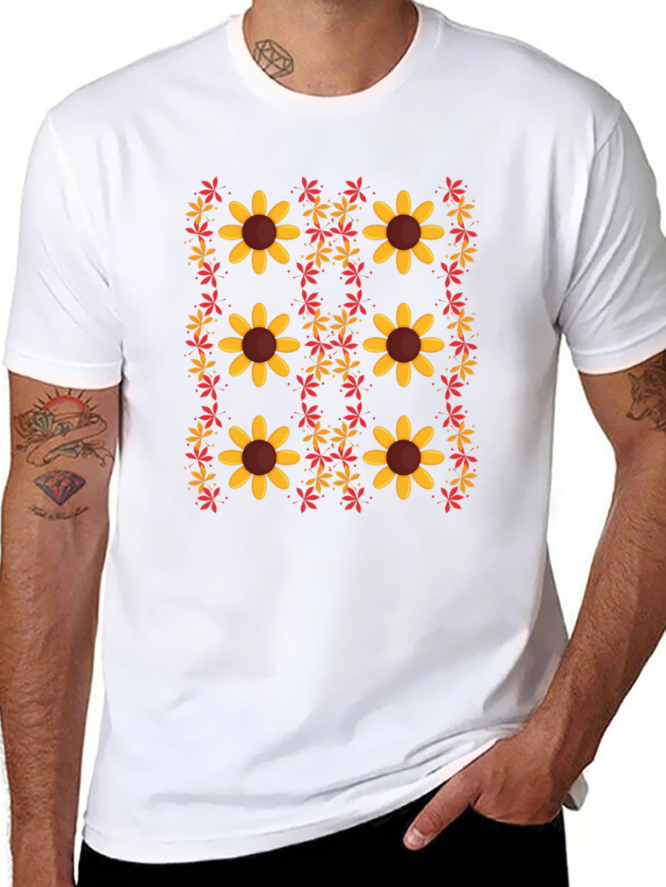 Floral Print Crew Neck T-Shirt