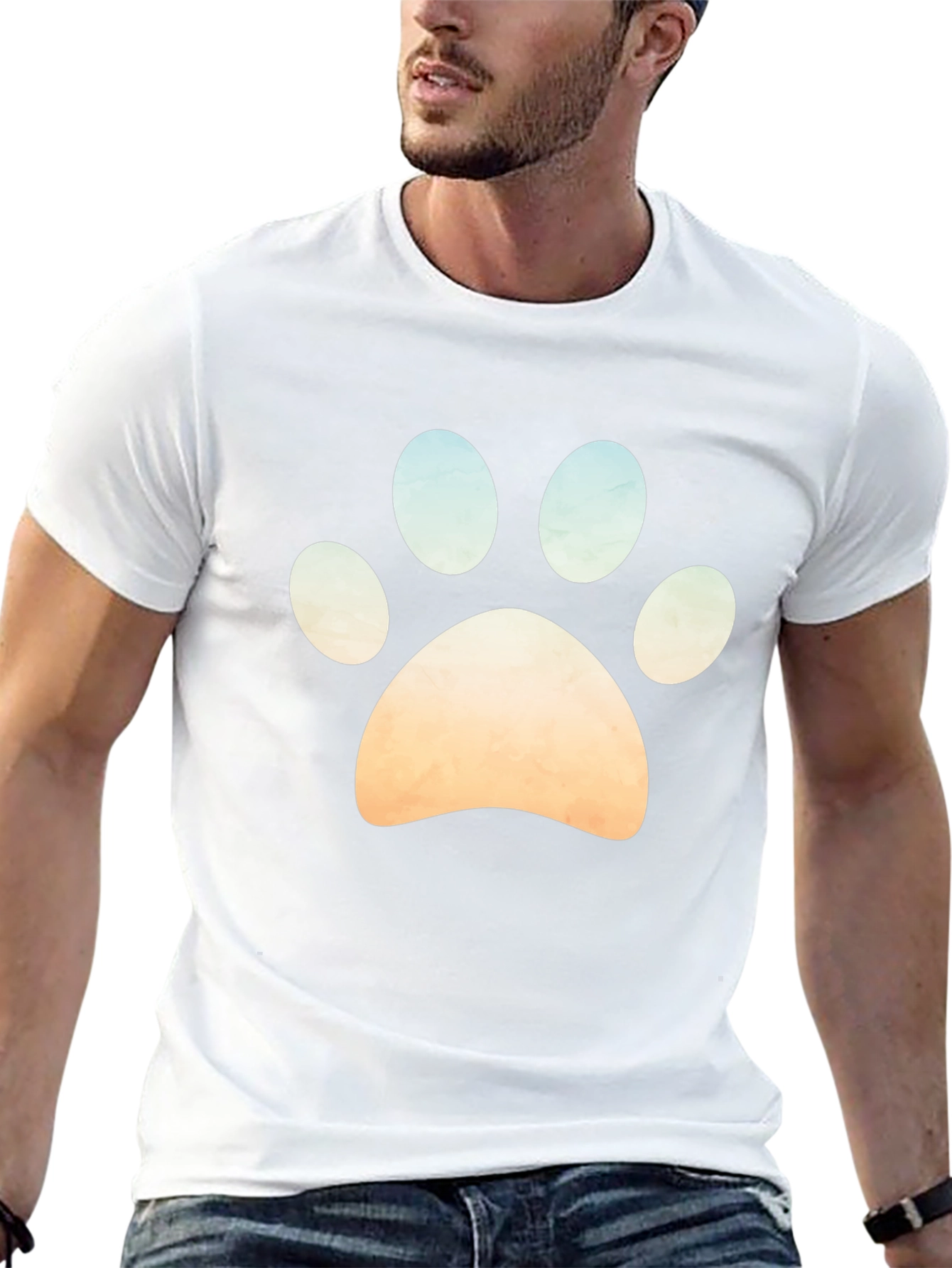 Paw Print Graphic Tee - Casual Style