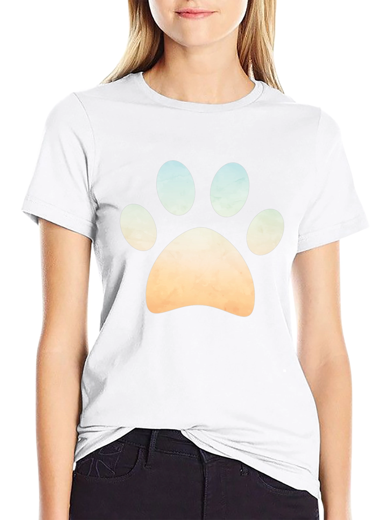 Paw Print Graphic Tee - Casual Style