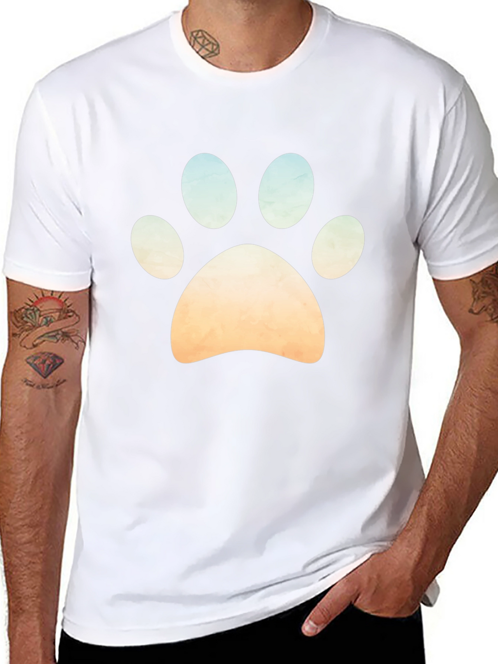 Paw Print Graphic Tee - Casual Style