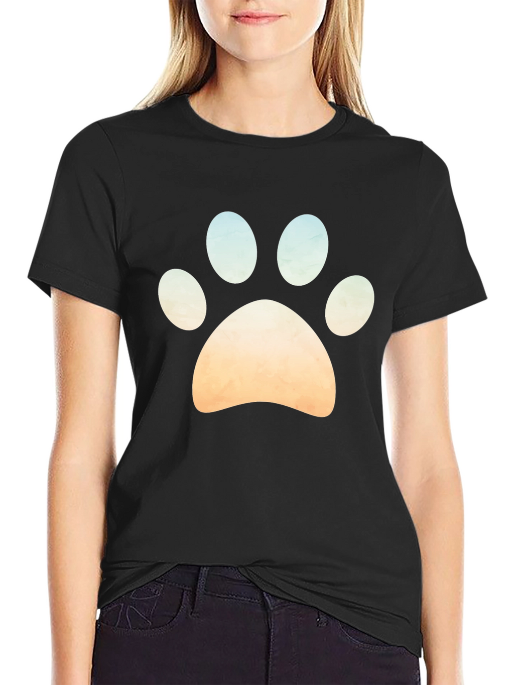 Paw Print Graphic Tee - Casual Style