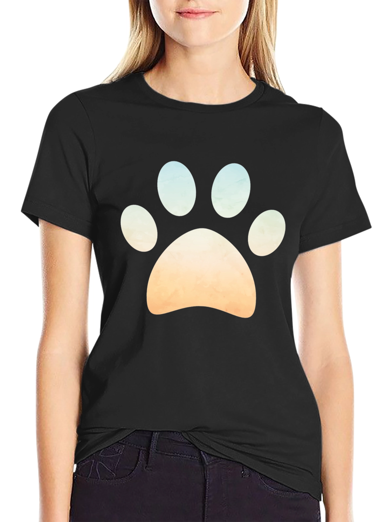 Paw Print Graphic Tee - Casual Style