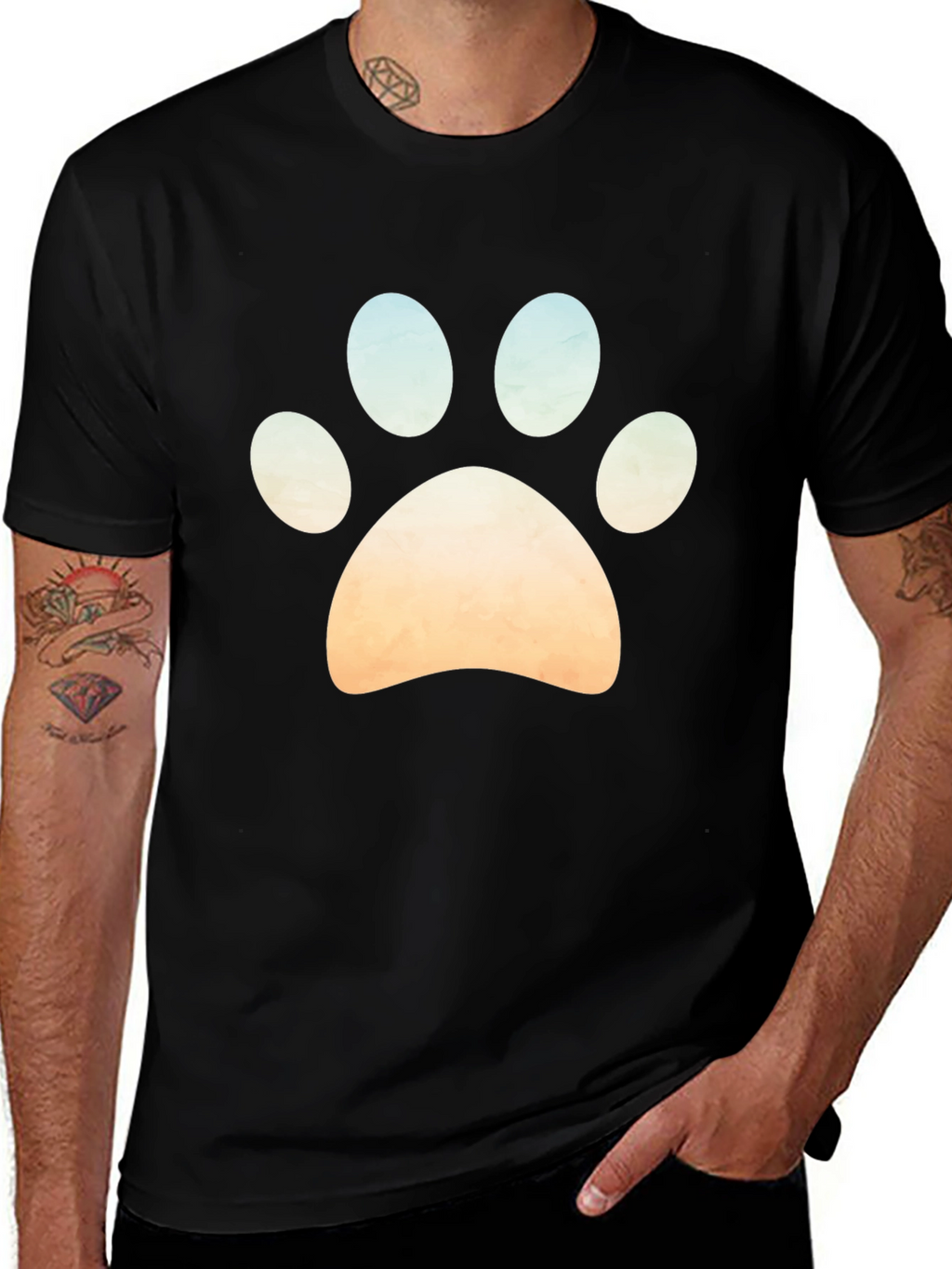 Paw Print Graphic Tee - Casual Style
