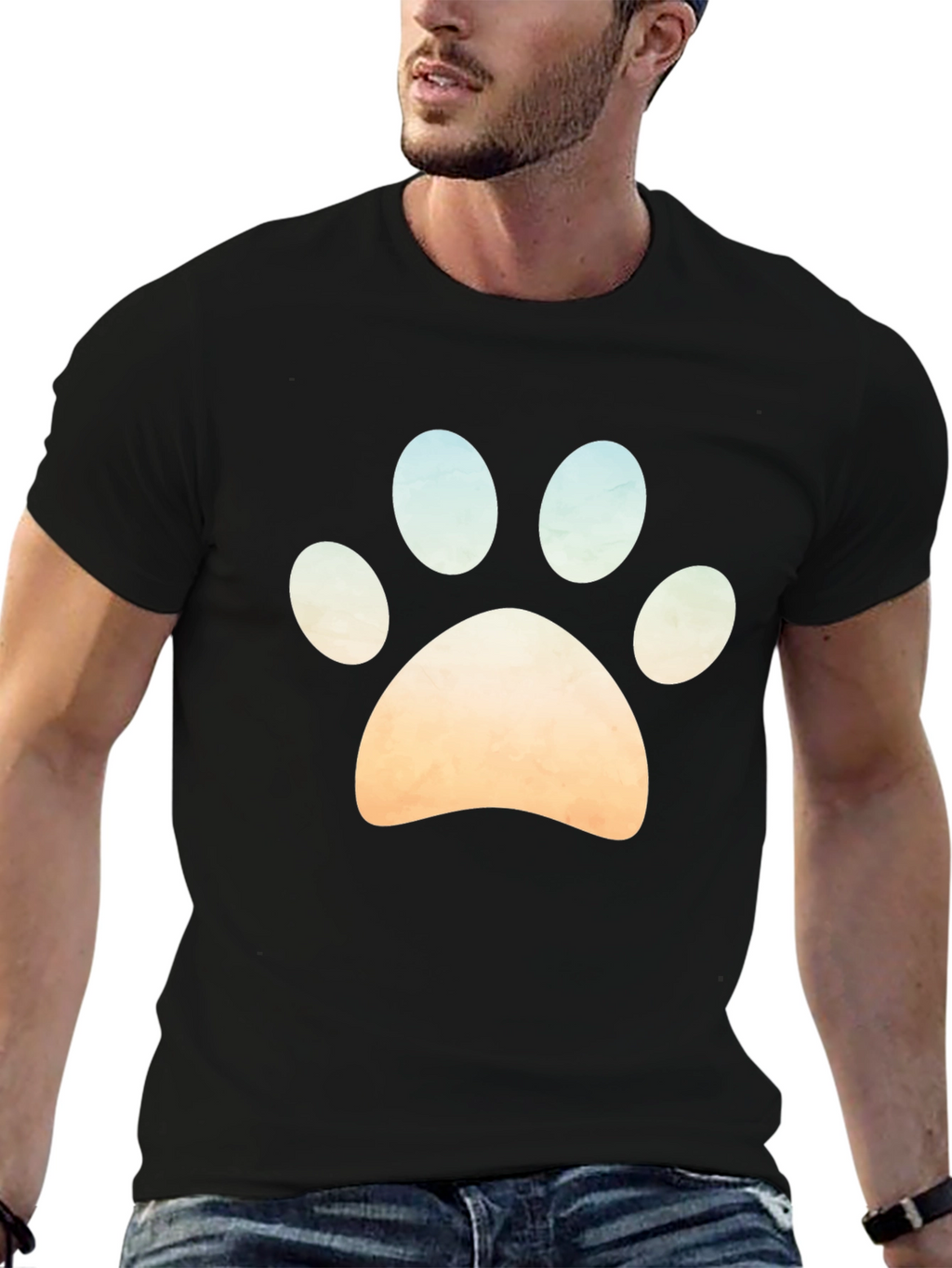 Paw Print Graphic Tee - Casual Style