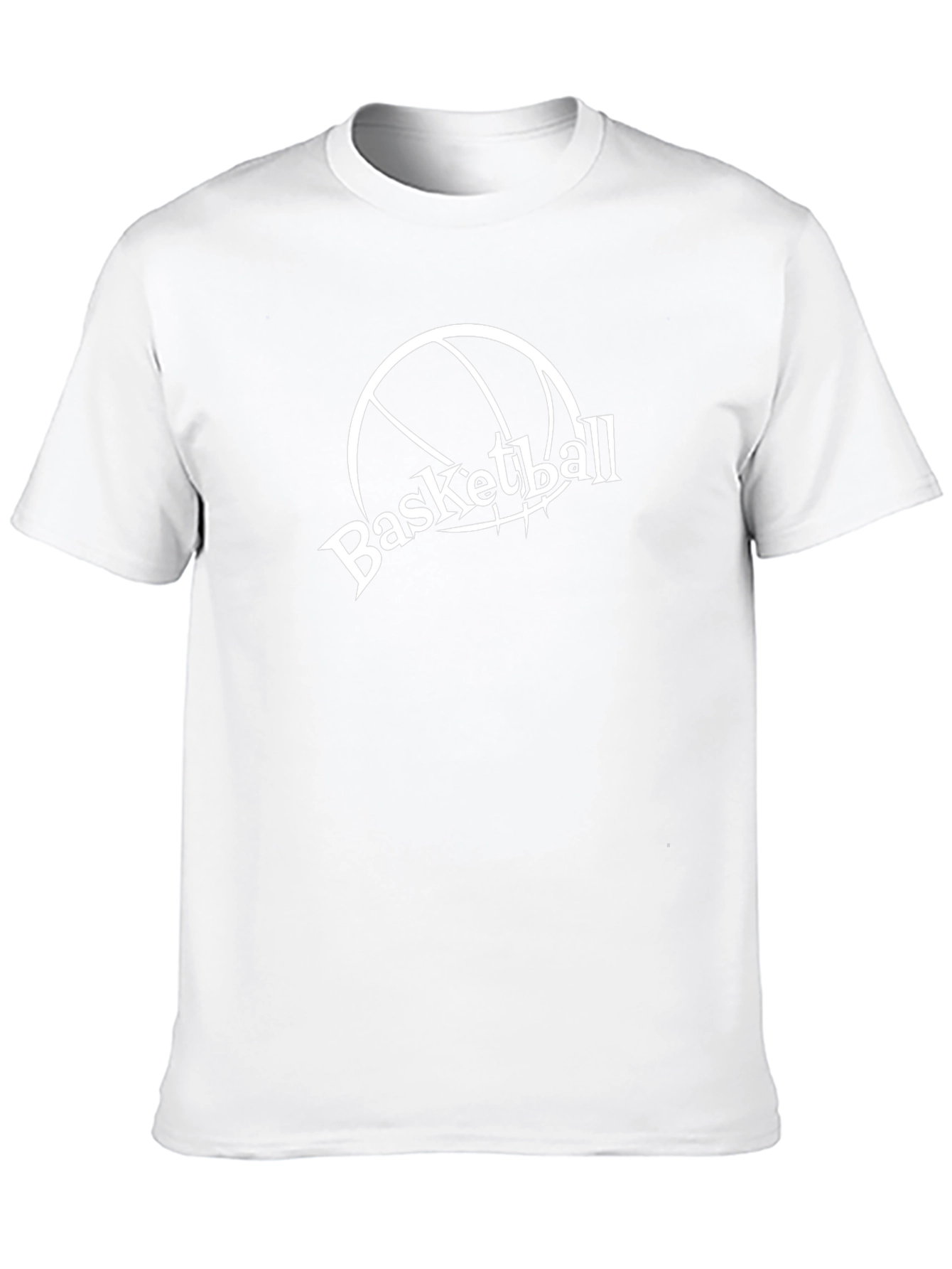 Basketball Graphic Tee - Black Cotton T-Shirt