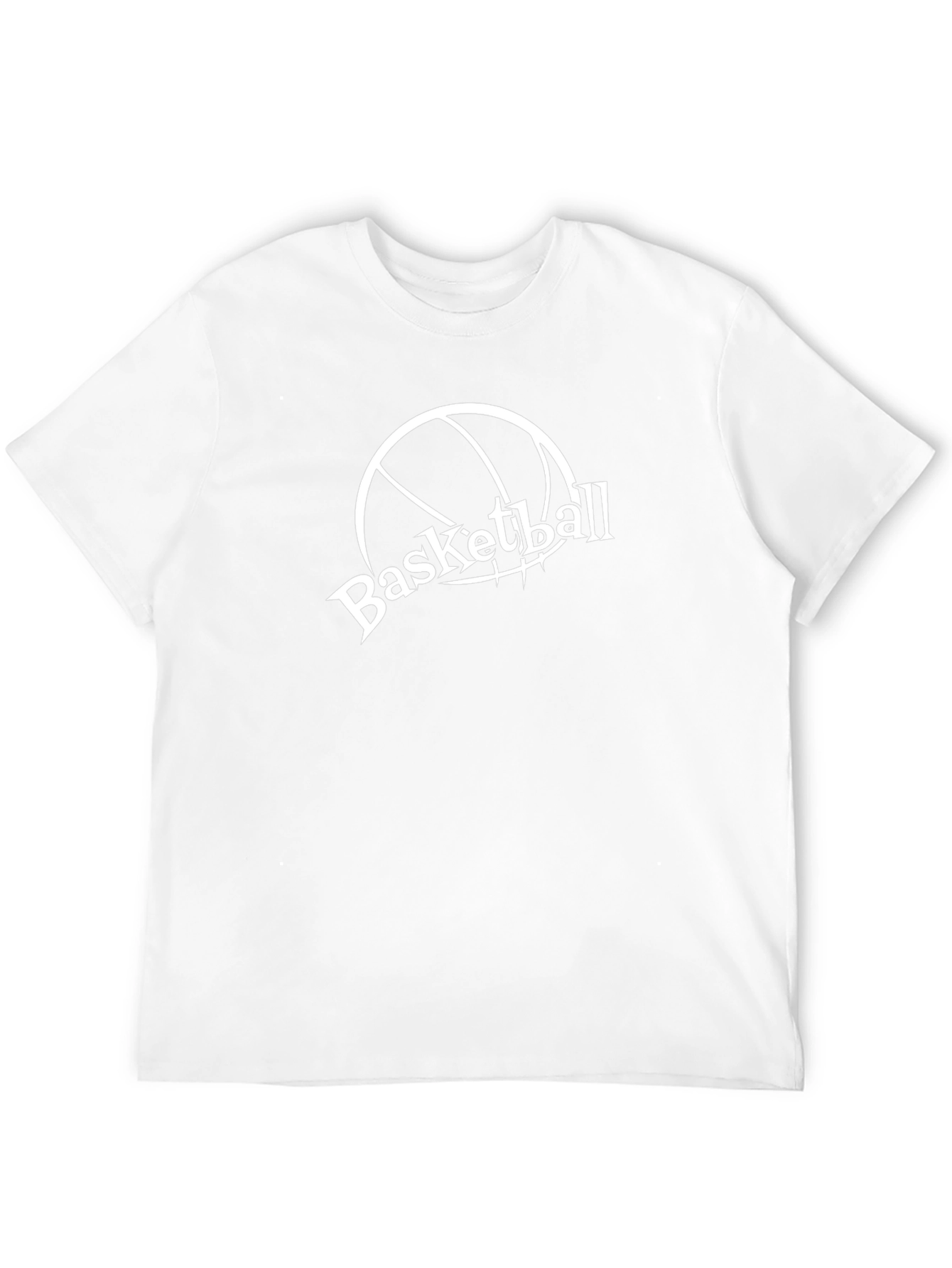 Basketball Graphic Tee - Black Cotton T-Shirt