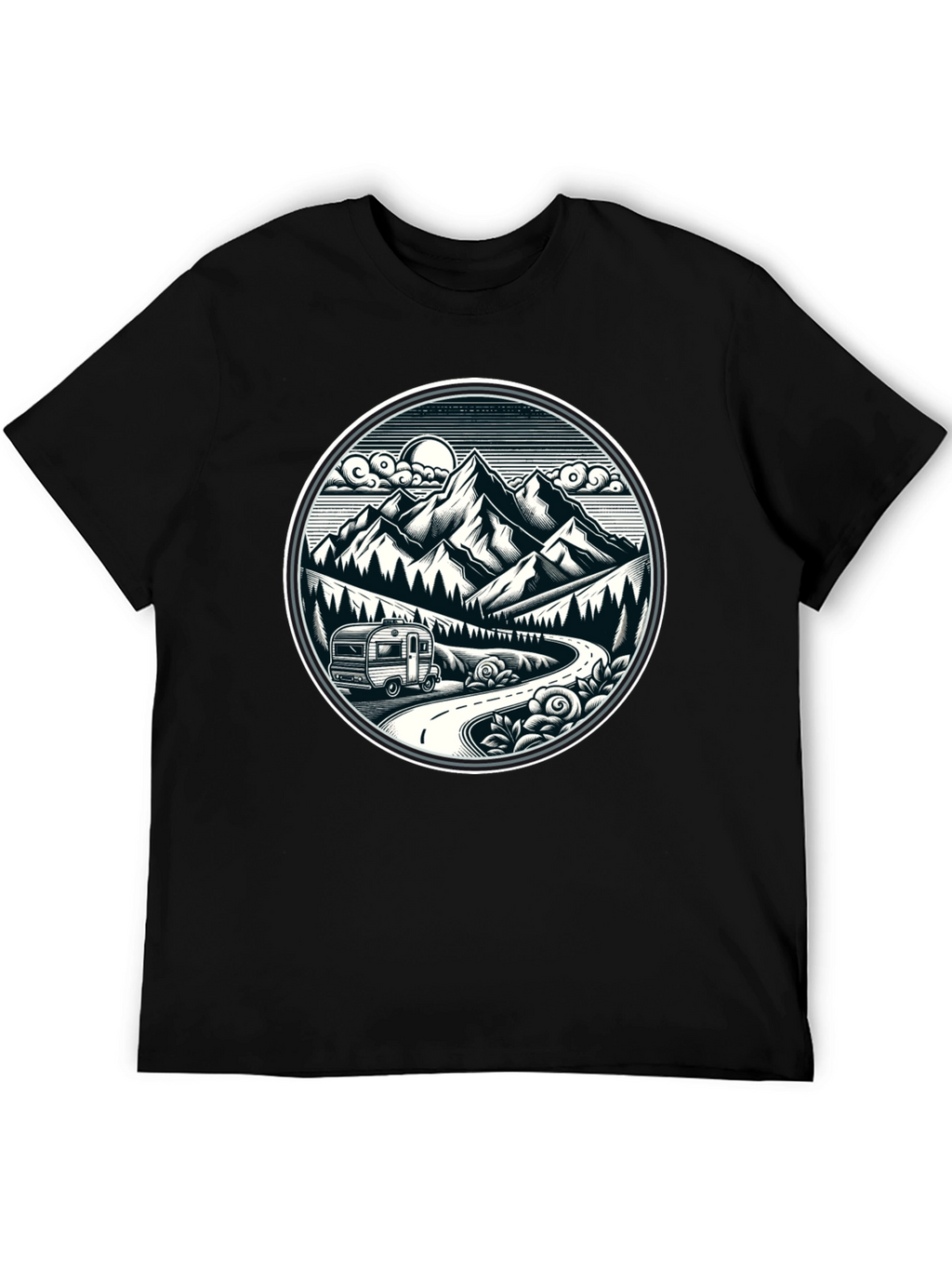 Adventure Awaits T-Shirt - Mountain Road Trip
