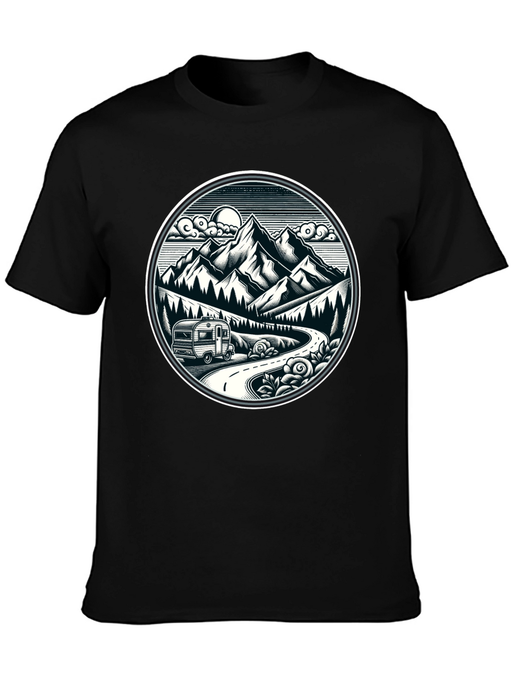 Adventure Awaits T-Shirt - Mountain Road Trip
