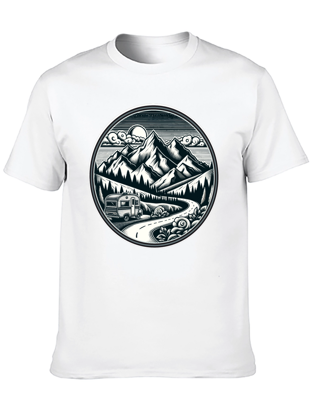 Adventure Awaits T-Shirt - Mountain Road Trip