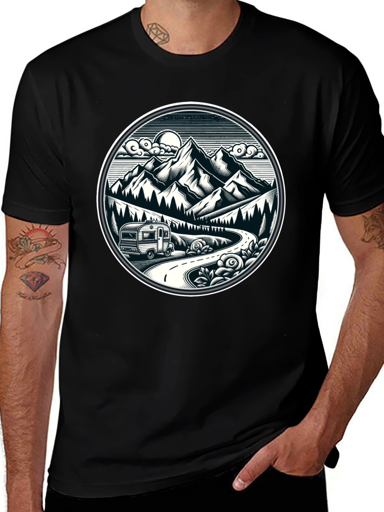 Adventure Awaits T-Shirt - Mountain Road Trip