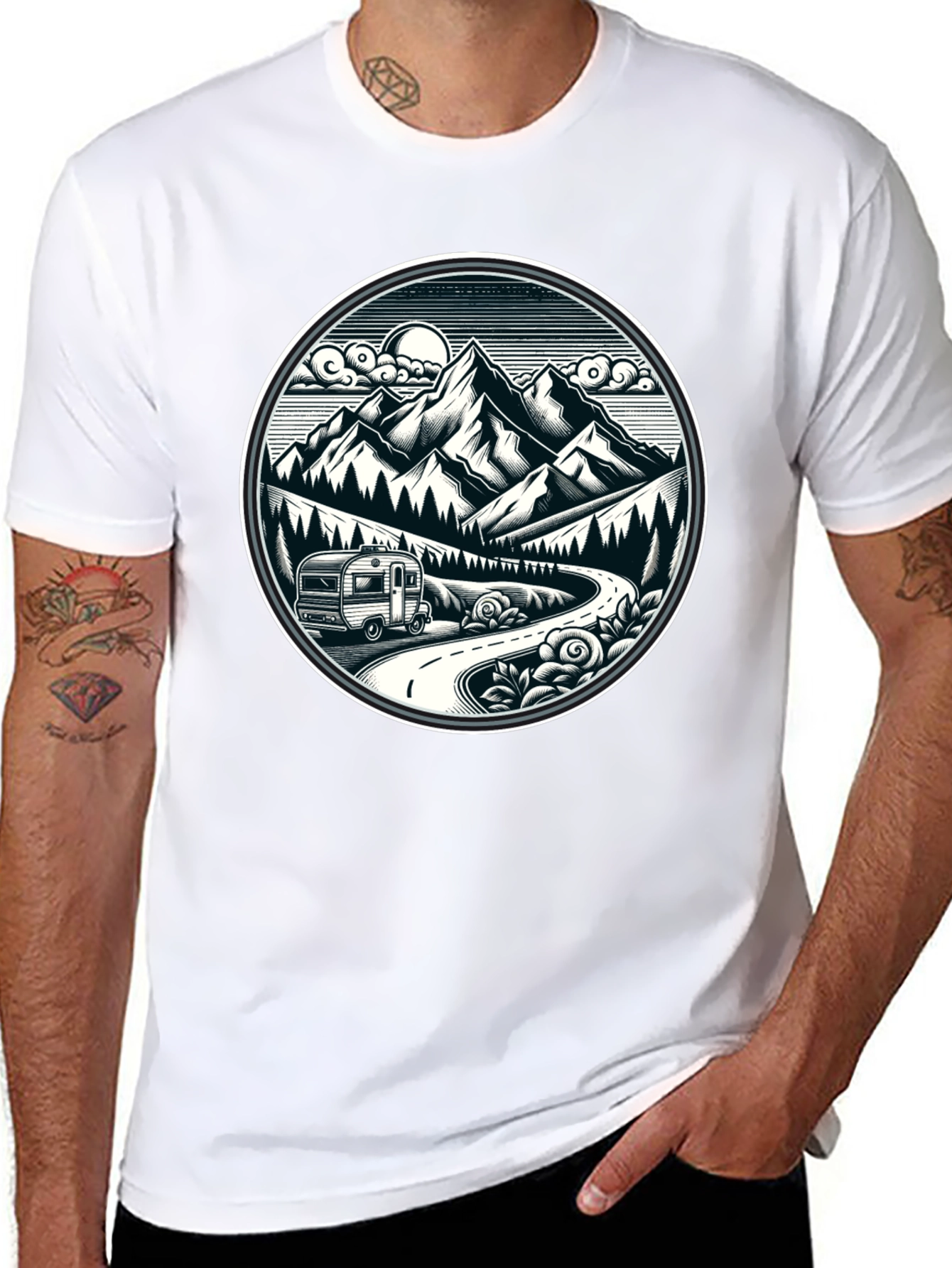 Adventure Awaits T-Shirt - Mountain Road Trip
