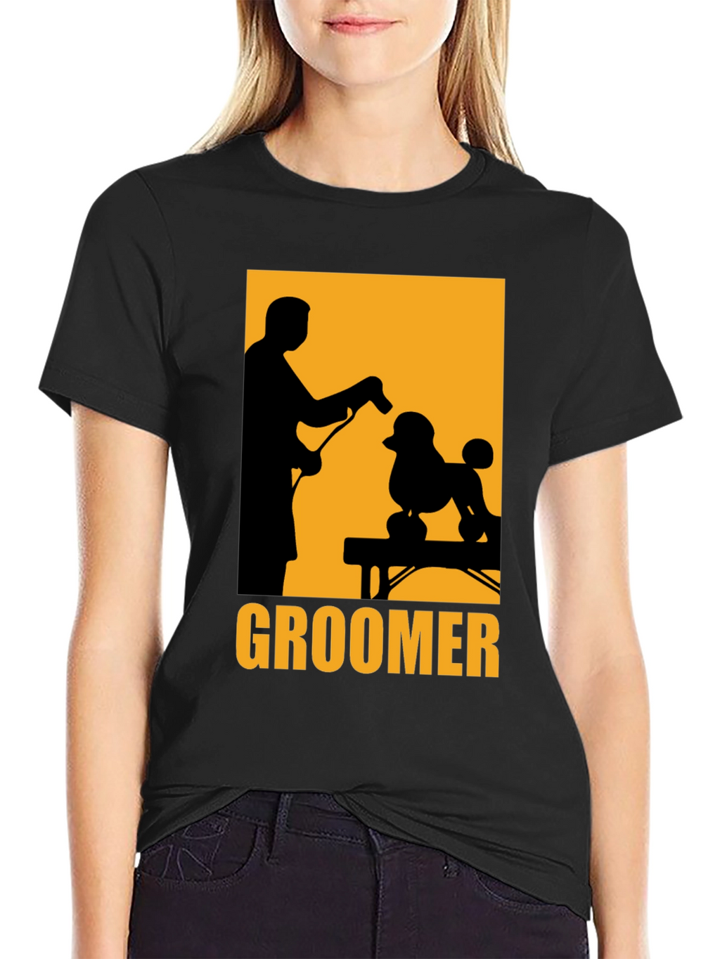 Groomer Poodle Graphic Tee - Pet Styling T-Shirt