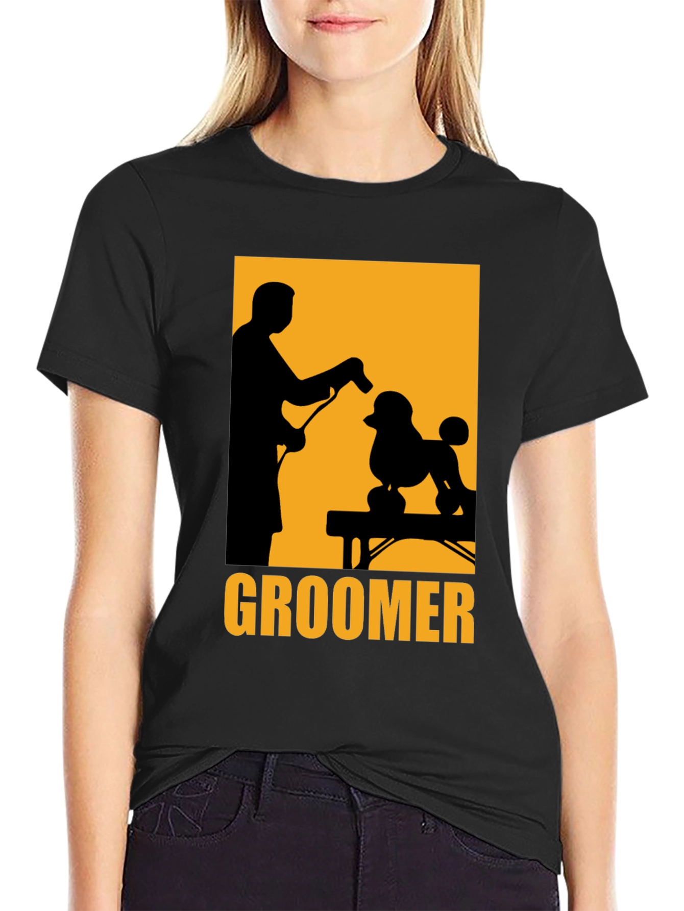 Groomer Poodle Graphic Tee - Pet Styling T-Shirt