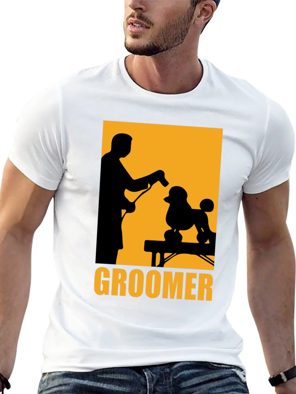 Groomer Poodle Graphic Tee - Pet Styling T-Shirt