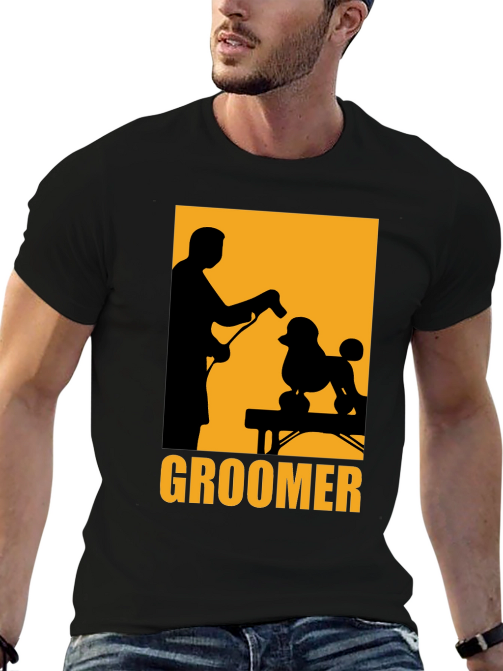 Groomer Poodle Graphic Tee - Pet Styling T-Shirt