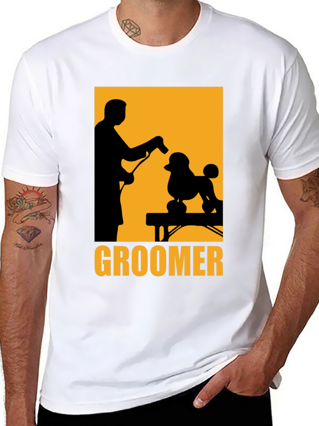 Groomer Poodle Graphic Tee - Pet Styling T-Shirt